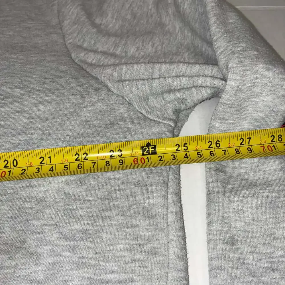 Forever 21 Zip Up Men Hoodie Size XL Gray Heather Fleece Sweatshirt